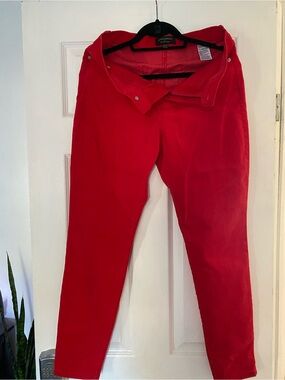 Banana Republic Red High-Rise Skinny Pants